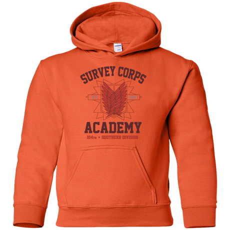 Sweatshirts Orange / YS Survey Corps Academy Youth Hoodie