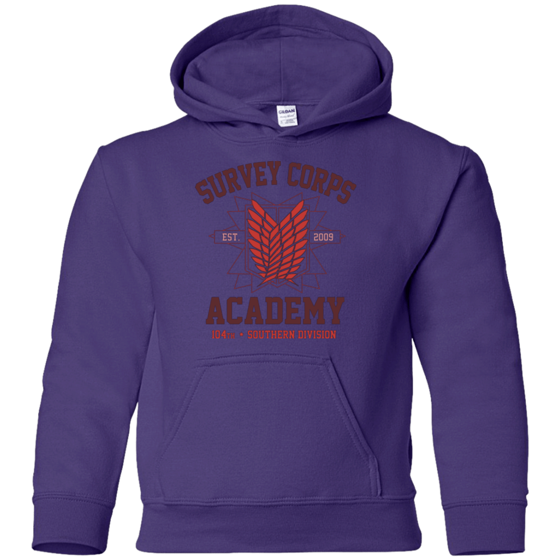 Sweatshirts Purple / YS Survey Corps Academy Youth Hoodie