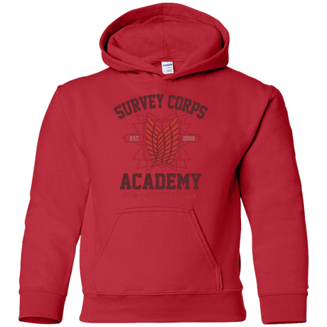 Sweatshirts Red / YS Survey Corps Academy Youth Hoodie