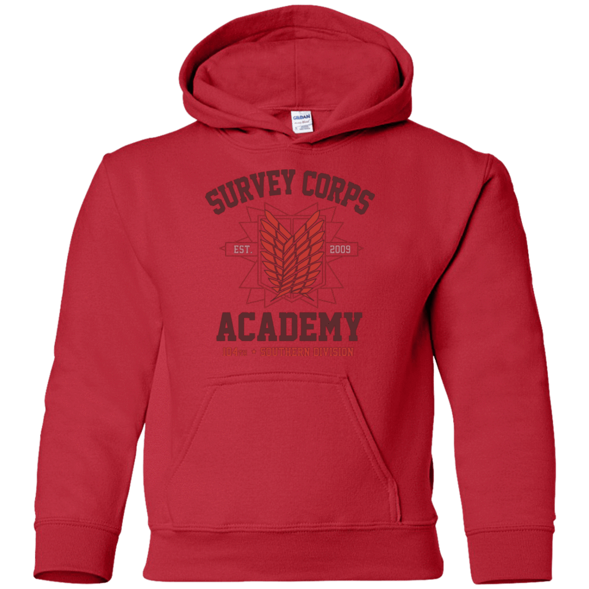 Sweatshirts Red / YS Survey Corps Academy Youth Hoodie
