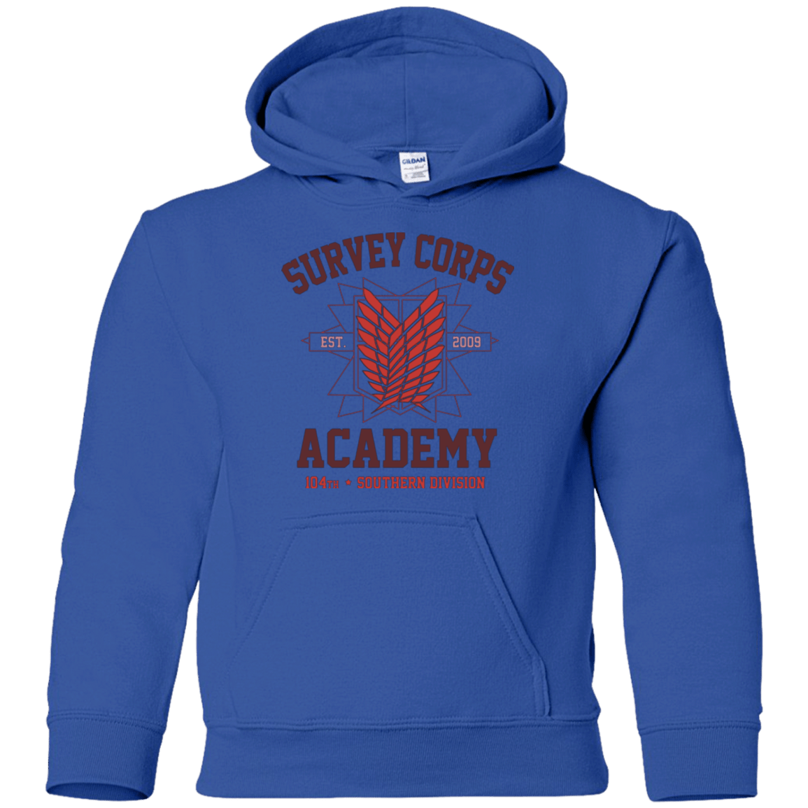 Sweatshirts Royal / YS Survey Corps Academy Youth Hoodie