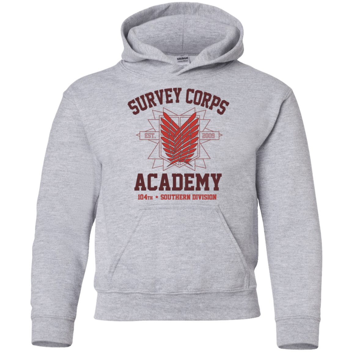 Sweatshirts Sport Grey / YS Survey Corps Academy Youth Hoodie