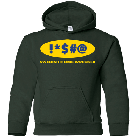 Sweatshirts Forest Green / YS Swearing Home Wrecker Youth Hoodie
