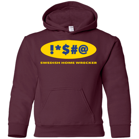 Sweatshirts Maroon / YS Swearing Home Wrecker Youth Hoodie