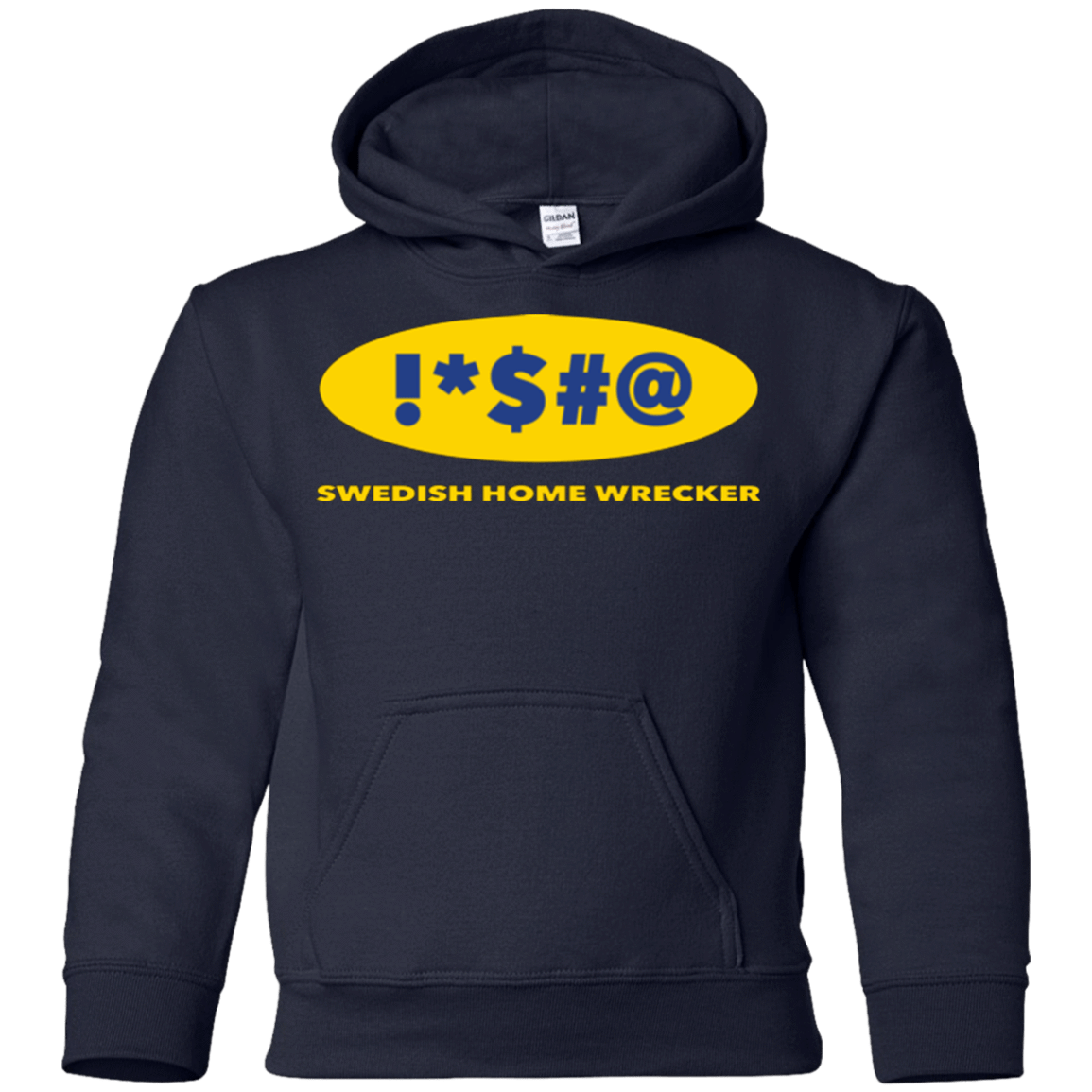Sweatshirts Navy / YS Swearing Home Wrecker Youth Hoodie