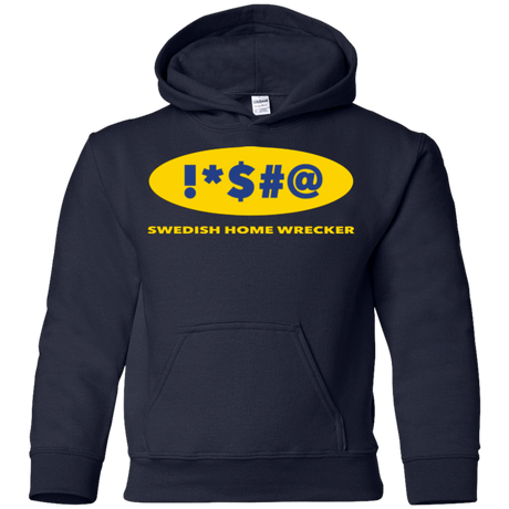 Sweatshirts Navy / YS Swearing Home Wrecker Youth Hoodie