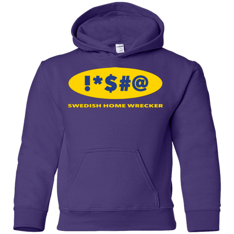 Sweatshirts Purple / YS Swearing Home Wrecker Youth Hoodie