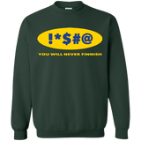 Sweatshirts Forest Green / Small Swearing Never Finnish Crewneck Sweatshirt