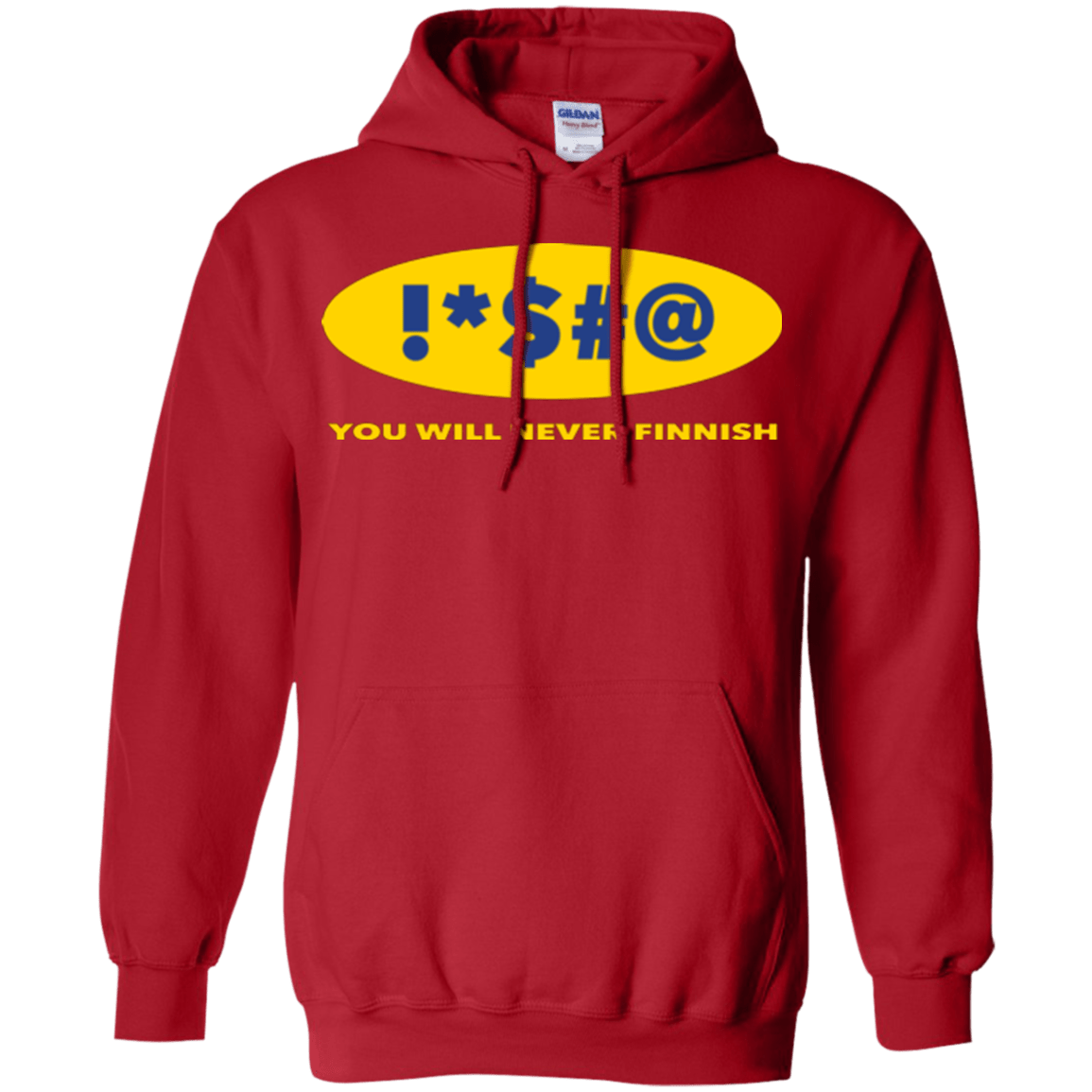 Sweatshirts Red / Small Swearing Never Finnish Pullover Hoodie