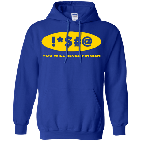 Sweatshirts Royal / Small Swearing Never Finnish Pullover Hoodie