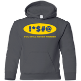 Sweatshirts Charcoal / YS Swearing Never Finnish Youth Hoodie