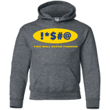 Sweatshirts Dark Heather / YS Swearing Never Finnish Youth Hoodie