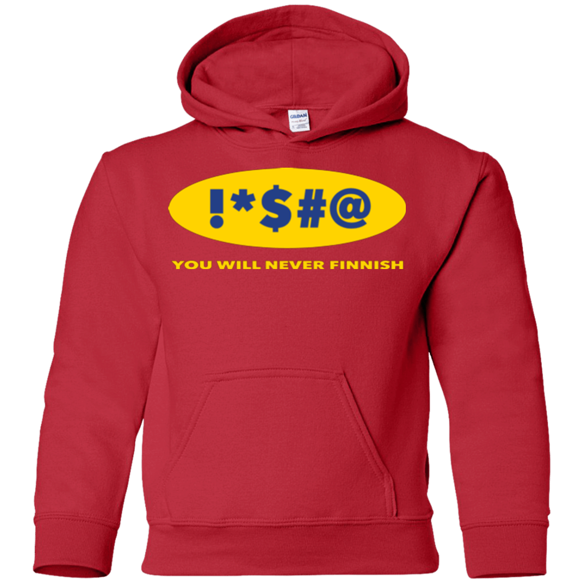 Sweatshirts Red / YS Swearing Never Finnish Youth Hoodie