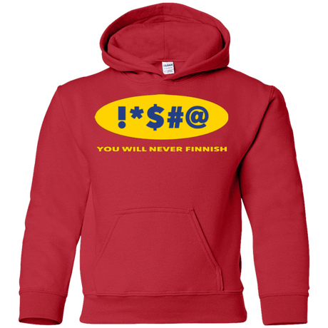 Sweatshirts Red / YS Swearing Never Finnish Youth Hoodie