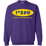 Sweatshirts Purple / Small Swearing Screw The Meatballs Crewneck Sweatshirt