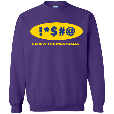 Sweatshirts Purple / Small Swearing Screw The Meatballs Crewneck Sweatshirt