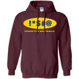 Sweatshirts Maroon / Small Swearing Screw The Meatballs Pullover Hoodie