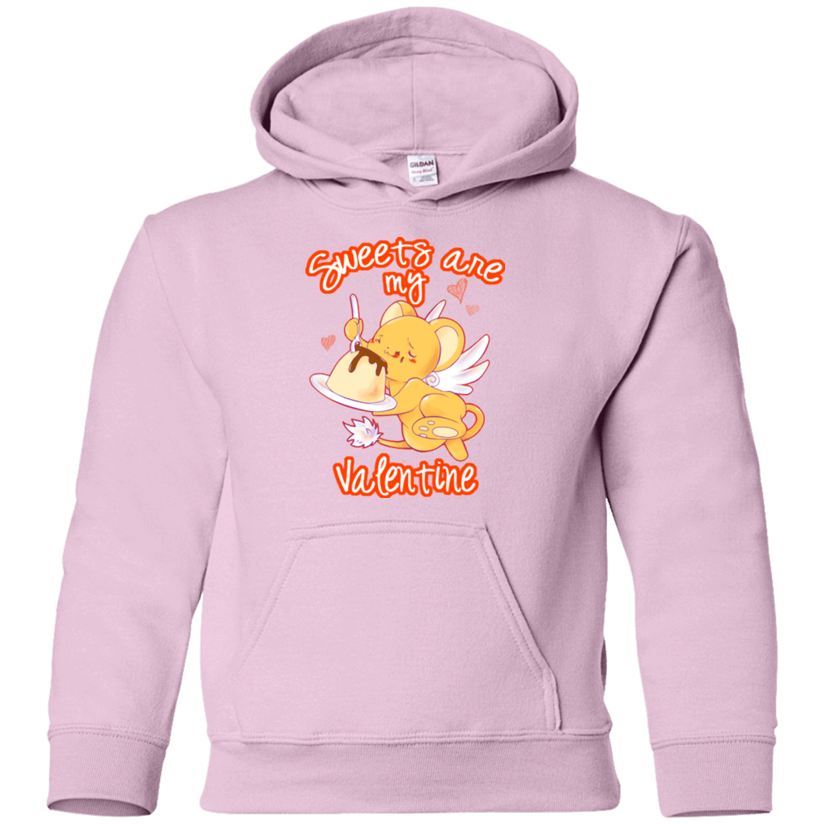 Sweatshirts Light Pink / YS Sweets are my Valentine Youth Hoodie