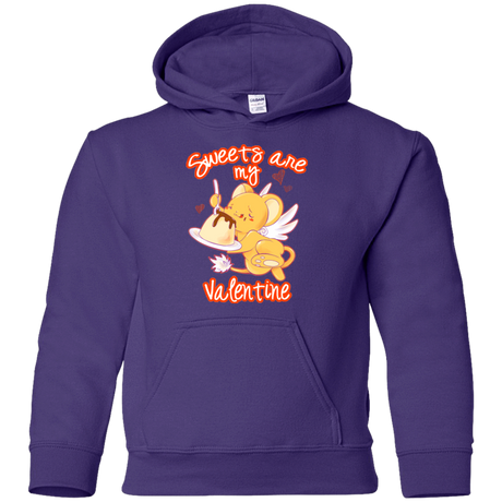 Sweatshirts Purple / YS Sweets are my Valentine Youth Hoodie