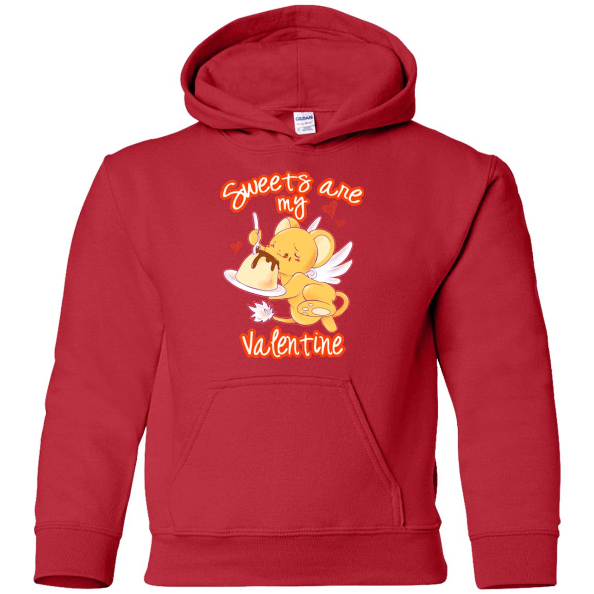 Sweatshirts Red / YS Sweets are my Valentine Youth Hoodie