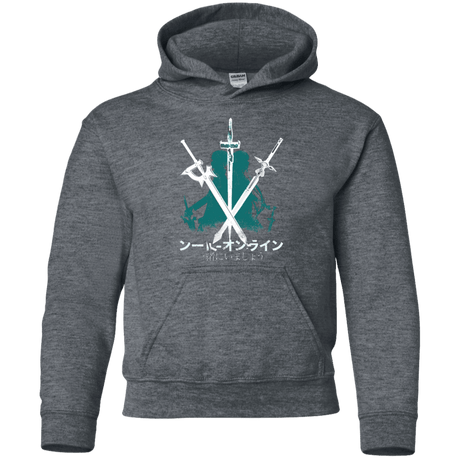 Sweatshirts Dark Heather / YS Sword Art Youth Hoodie