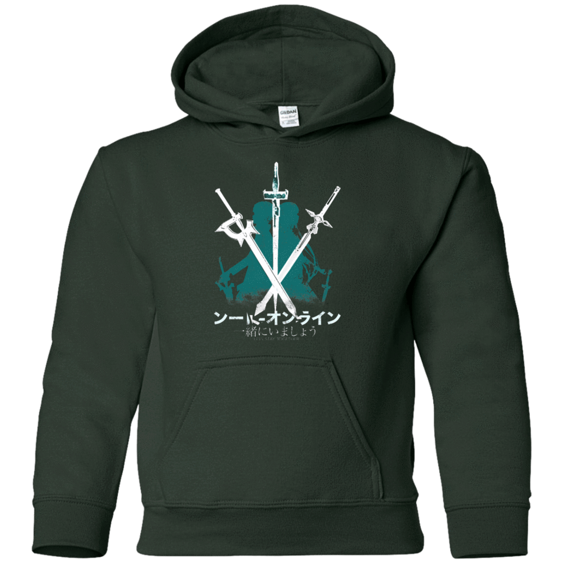 Sweatshirts Forest Green / YS Sword Art Youth Hoodie