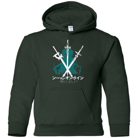 Sweatshirts Forest Green / YS Sword Art Youth Hoodie