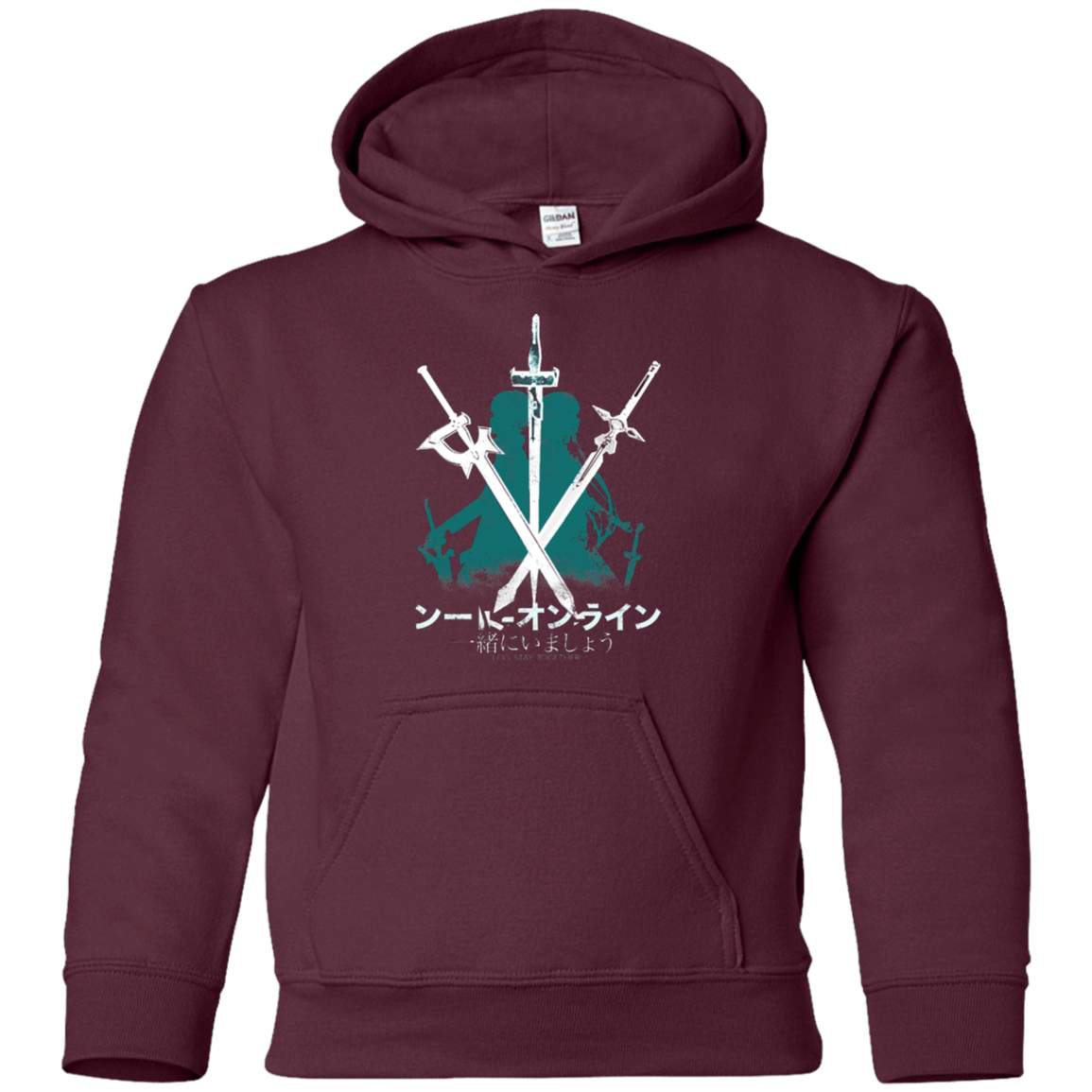Sweatshirts Maroon / YS Sword Art Youth Hoodie