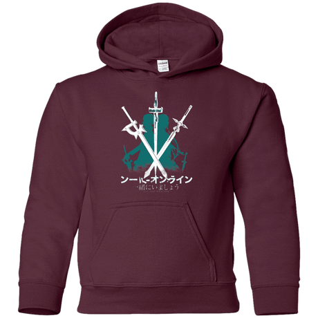 Sweatshirts Maroon / YS Sword Art Youth Hoodie