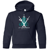 Sweatshirts Navy / YS Sword Art Youth Hoodie