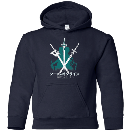 Sweatshirts Navy / YS Sword Art Youth Hoodie