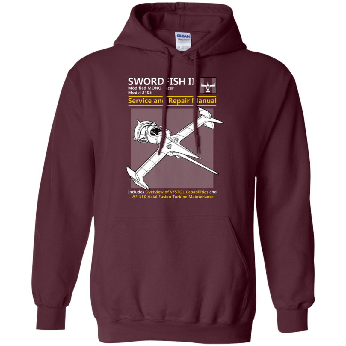 Sweatshirts Maroon / Small SWORDFISH SERVICE AND REPAIR MANUAL Pullover Hoodie