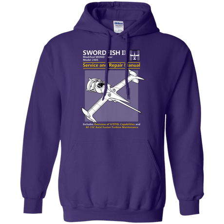 Sweatshirts Purple / Small SWORDFISH SERVICE AND REPAIR MANUAL Pullover Hoodie