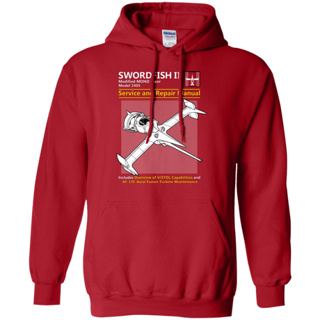 Sweatshirts Red / Small SWORDFISH SERVICE AND REPAIR MANUAL Pullover Hoodie