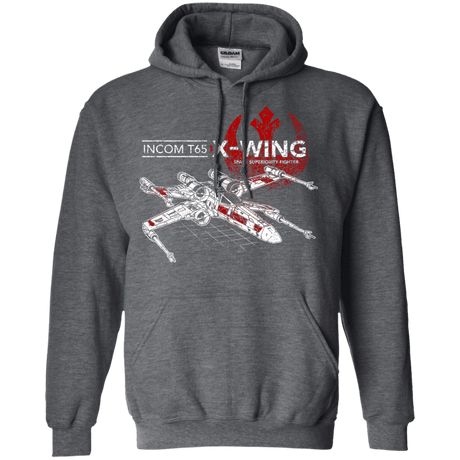 Sweatshirts Dark Heather / S T-65 X-Wing Pullover Hoodie