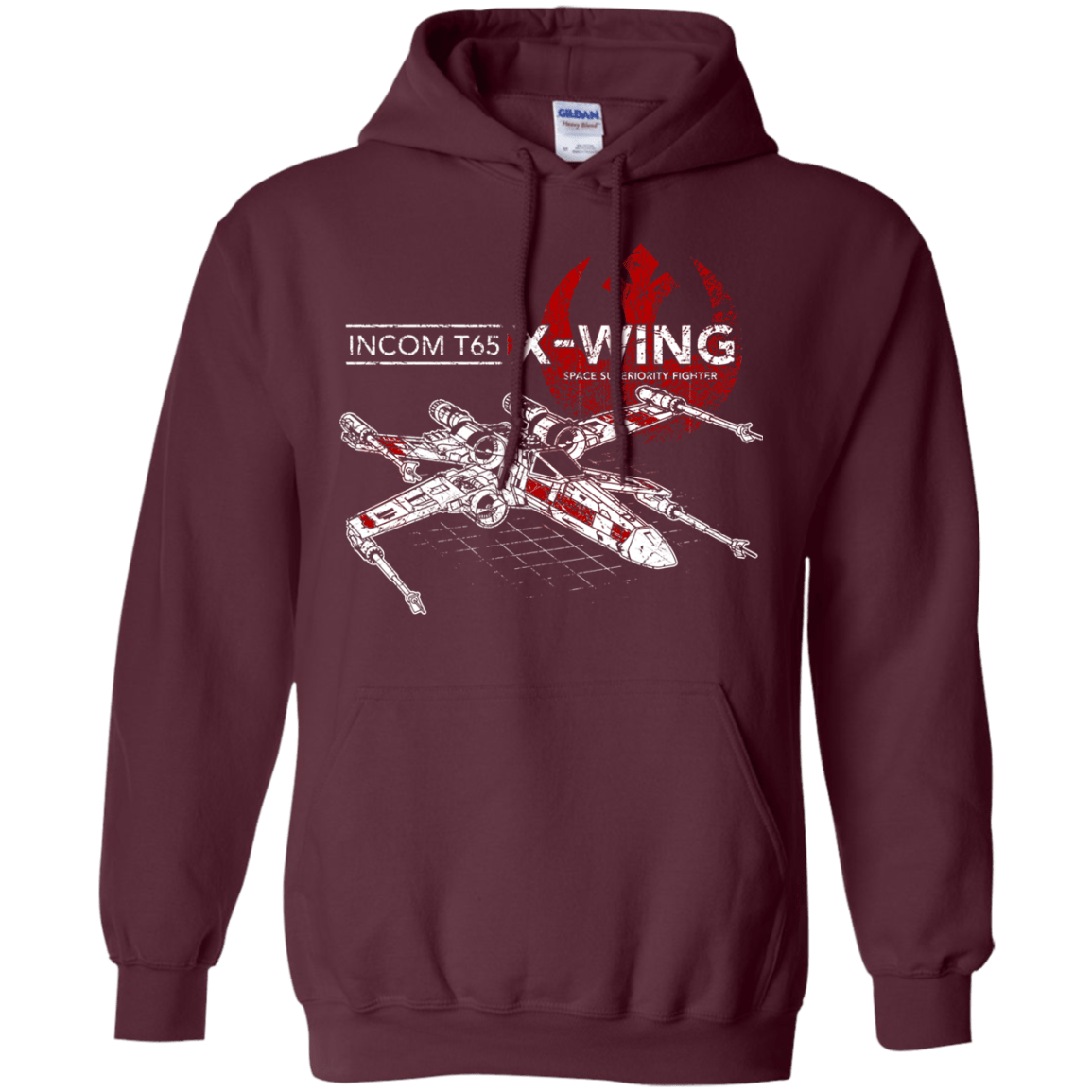 Sweatshirts Maroon / S T-65 X-Wing Pullover Hoodie