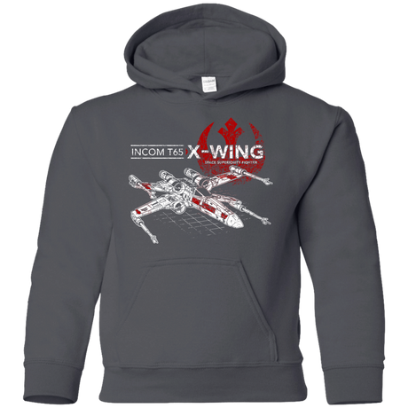 Sweatshirts Charcoal / YS T-65 X-Wing Youth Hoodie