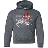 Sweatshirts Dark Heather / YS T-65 X-Wing Youth Hoodie