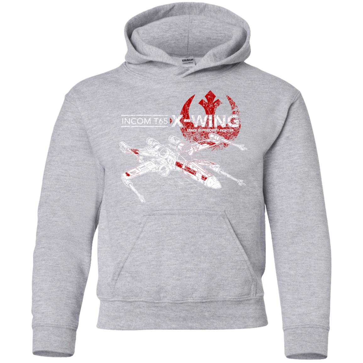 Sweatshirts Sport Grey / YS T-65 X-Wing Youth Hoodie