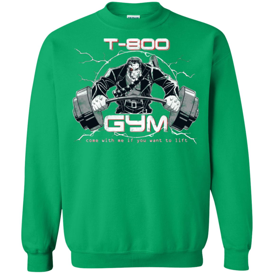 Sweatshirts Irish Green / Small T-800 gym Crewneck Sweatshirt