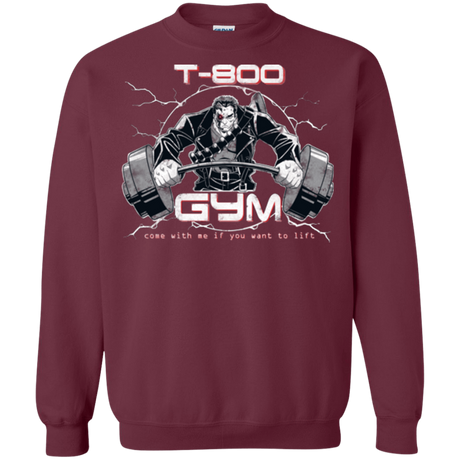 Sweatshirts Maroon / Small T-800 gym Crewneck Sweatshirt