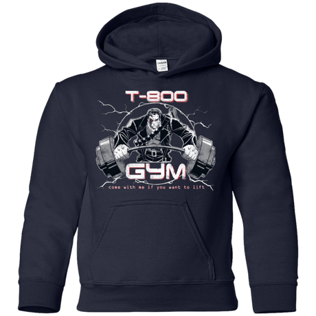 Sweatshirts Navy / YS T-800 gym Youth Hoodie