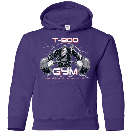 Sweatshirts Purple / YS T-800 gym Youth Hoodie