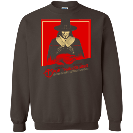 Sweatshirts Dark Chocolate / Small T for Thanksgiving Crewneck Sweatshirt