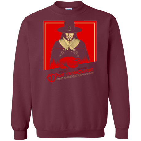 Sweatshirts Maroon / Small T for Thanksgiving Crewneck Sweatshirt