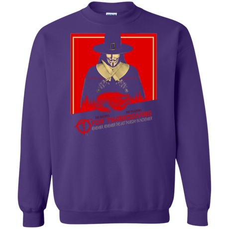 Sweatshirts Purple / Small T for Thanksgiving Crewneck Sweatshirt