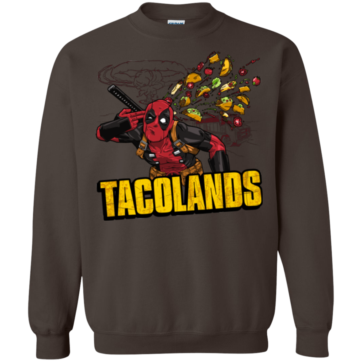 Sweatshirts Dark Chocolate / Small Tacolands Crewneck Sweatshirt