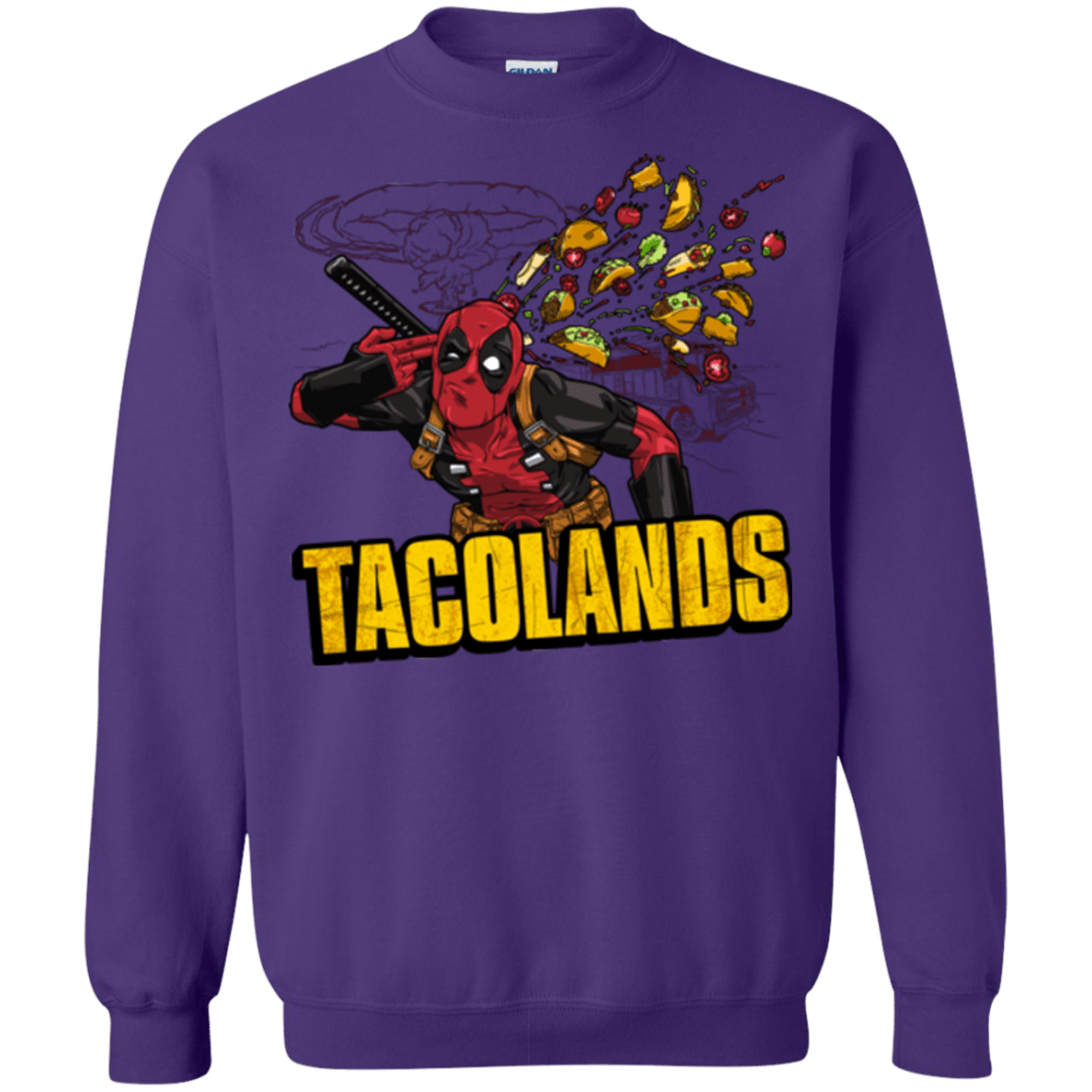 Sweatshirts Purple / Small Tacolands Crewneck Sweatshirt