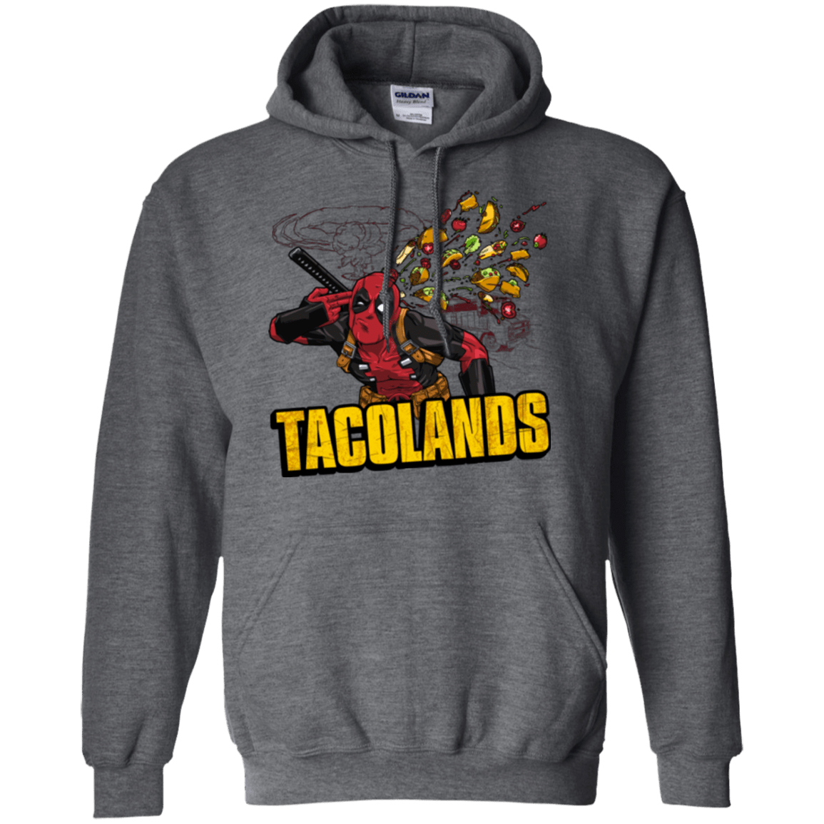 Sweatshirts Dark Heather / Small Tacolands Pullover Hoodie