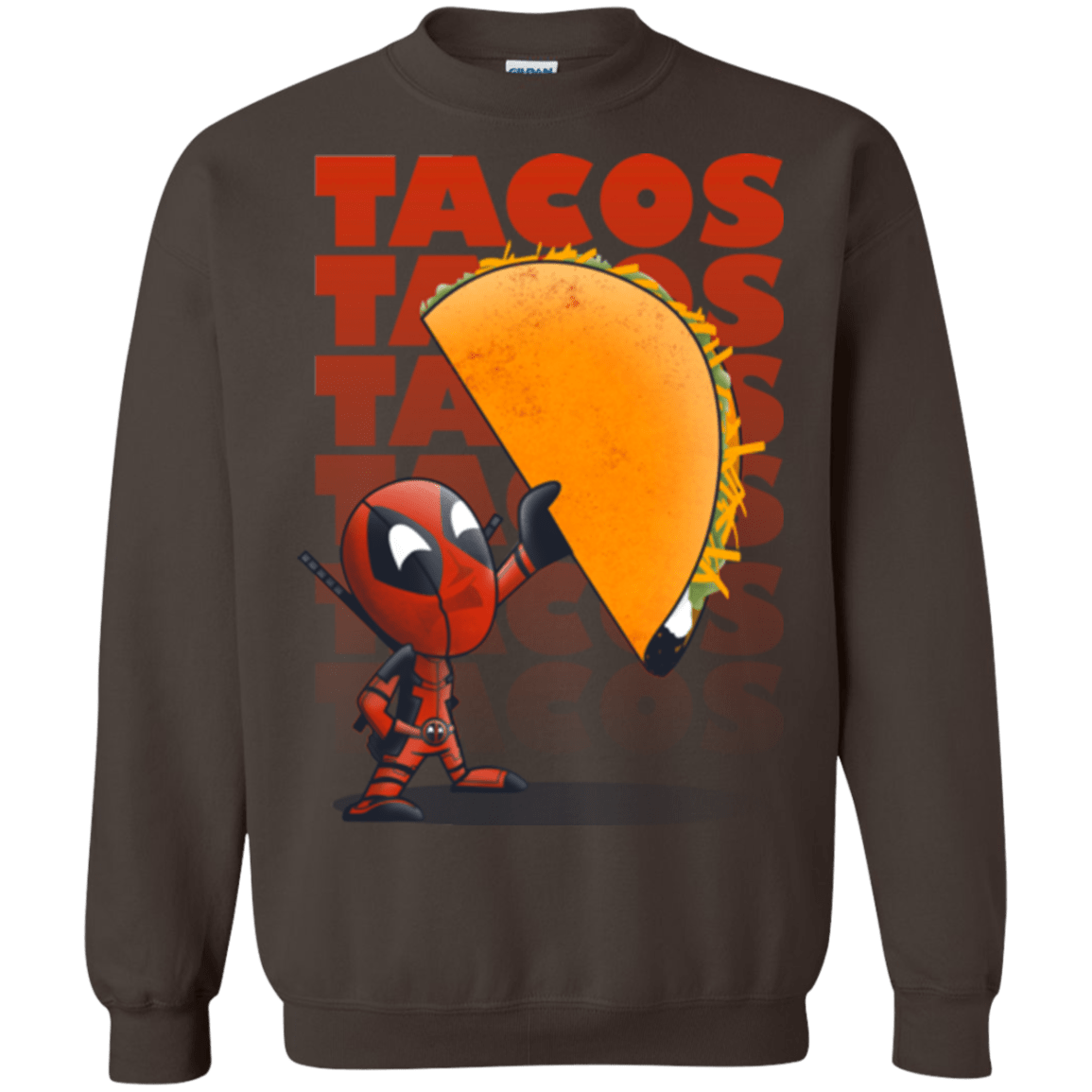 Sweatshirts Dark Chocolate / Small Tacos Crewneck Sweatshirt